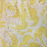 8' Yellow And Ivory Floral Shag Washable Round Rug With UV Protection - HomeRoots - Flyclothing LLC