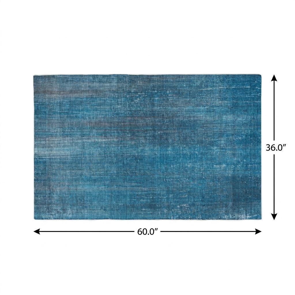3' X 5' Blue And Gray Striped Shag Washable Area Rug With UV Protection - HomeRoots - Flyclothing LLC