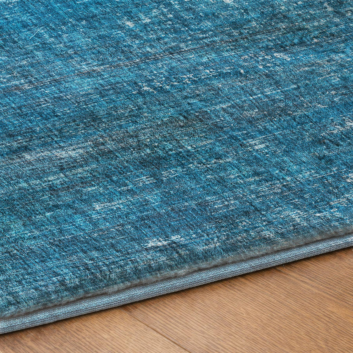 3' X 5' Blue And Gray Striped Shag Washable Area Rug With UV Protection - HomeRoots - Flyclothing LLC