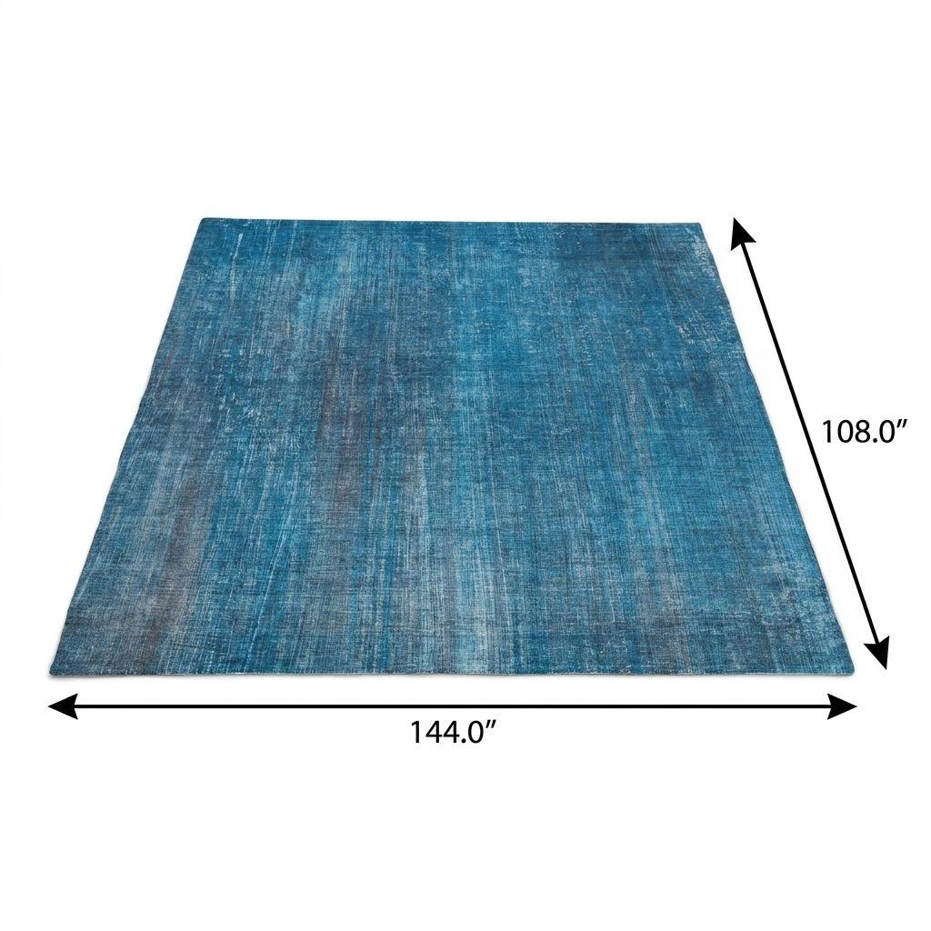 9' X 12' Blue And Gray Striped Shag Washable Area Rug With UV Protection - HomeRoots - Flyclothing LLC