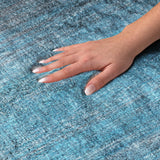 10' X 14' Blue And Gray Striped Shag Washable Area Rug With UV Protection - HomeRoots - Flyclothing LLC