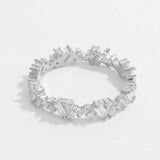 925 Sterling Silver Inlaid Zircon Ring - Trendsi