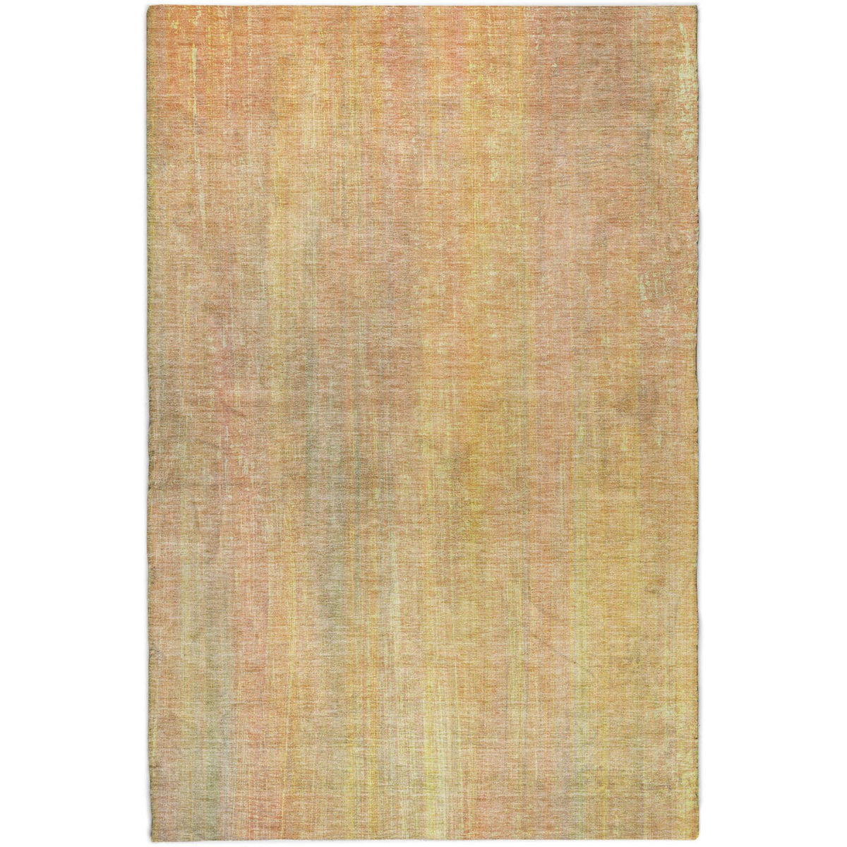 3' X 5' Blush And Gold Striped Shag Washable Area Rug With UV Protection - HomeRoots - Flyclothing LLC