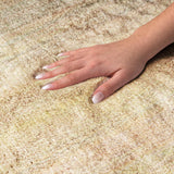 3' X 5' Blush And Gold Striped Shag Washable Area Rug With UV Protection - HomeRoots - Flyclothing LLC