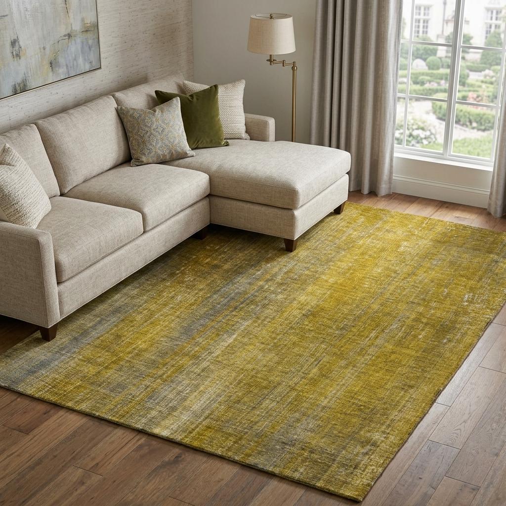 10' X 14' Chocolate And Brown Striped Shag Washable Area Rug With UV Protection - HomeRoots - Flyclothing LLC
