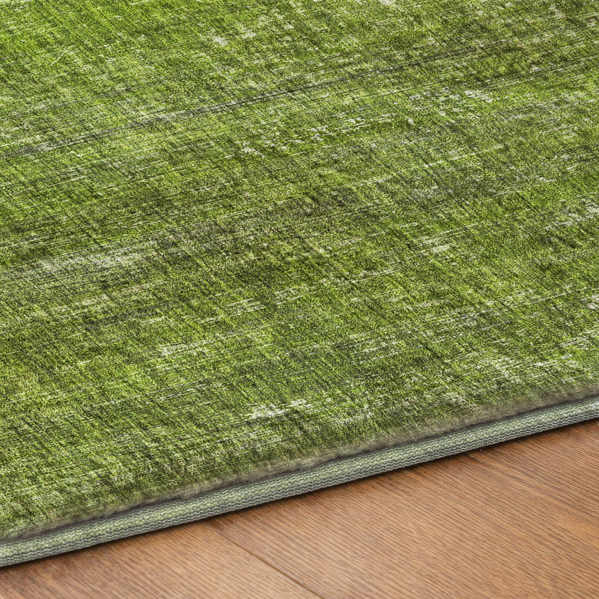 3' X 5' Green And Gray Striped Shag Washable Area Rug With UV Protection - HomeRoots - Flyclothing LLC