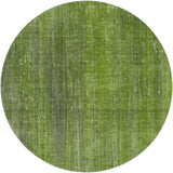 8' Green And Gray Striped Shag Washable Round Rug With UV Protection - HomeRoots - Flyclothing LLC