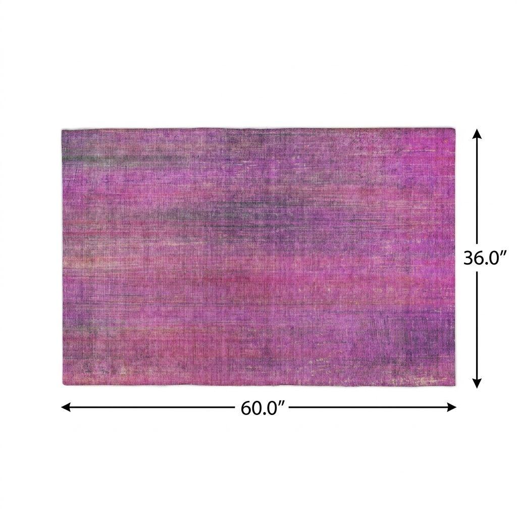 3' X 5' Lilac And Purple Striped Shag Washable Area Rug With UV Protection - HomeRoots - Flyclothing LLC