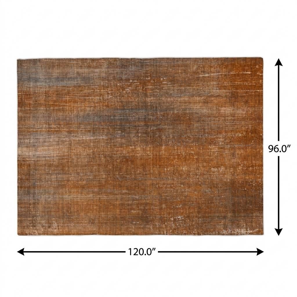 8' X 10' Orange And Gray Striped Shag Washable Area Rug With UV Protection - HomeRoots - Flyclothing LLC