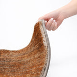 9' X 12' Orange And Gray Striped Shag Washable Area Rug With UV Protection - HomeRoots - Flyclothing LLC
