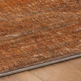 9' X 12' Orange And Gray Striped Shag Washable Area Rug With UV Protection - HomeRoots - Flyclothing LLC