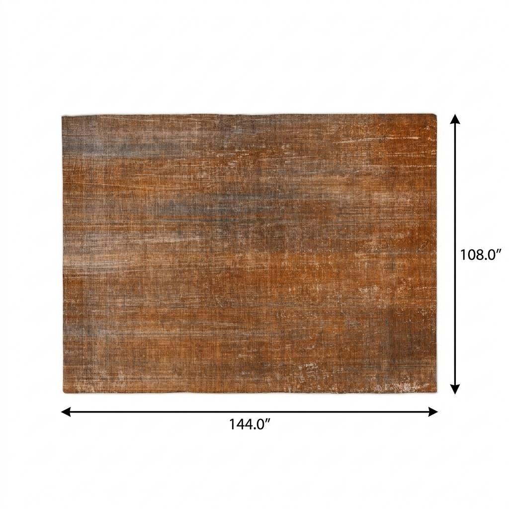 9' X 12' Orange And Gray Striped Shag Washable Area Rug With UV Protection - HomeRoots - Flyclothing LLC
