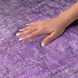 3' X 5' Purple And Gray Striped Shag Washable Area Rug With UV Protection - HomeRoots - Flyclothing LLC