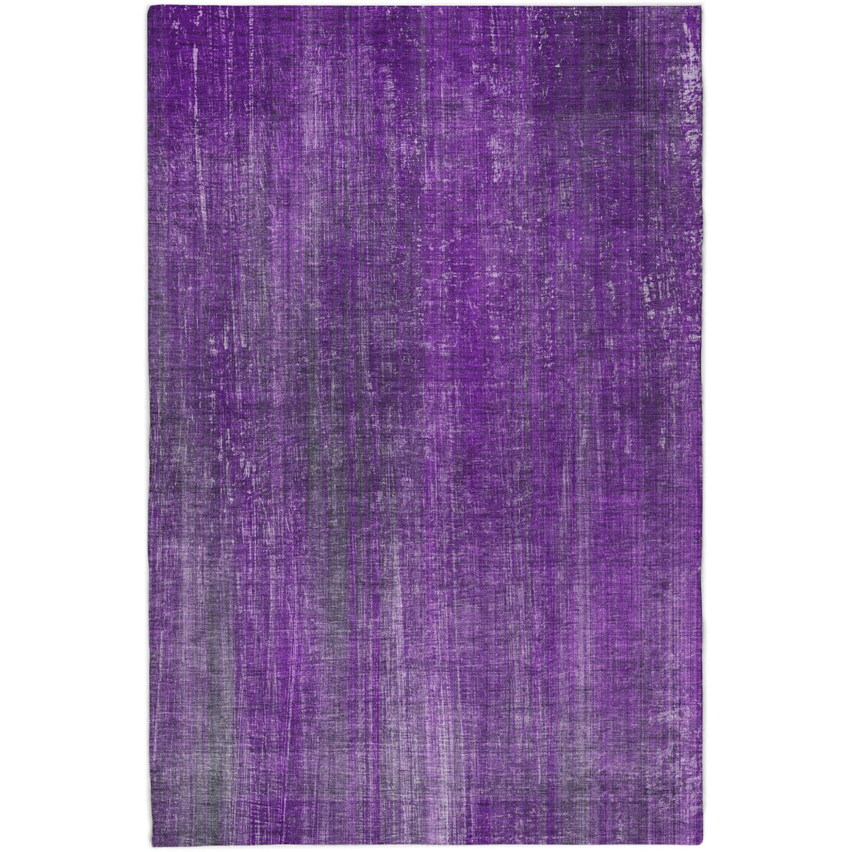 5' X 8' Purple And Gray Striped Shag Washable Area Rug With UV Protection - HomeRoots - Flyclothing LLC