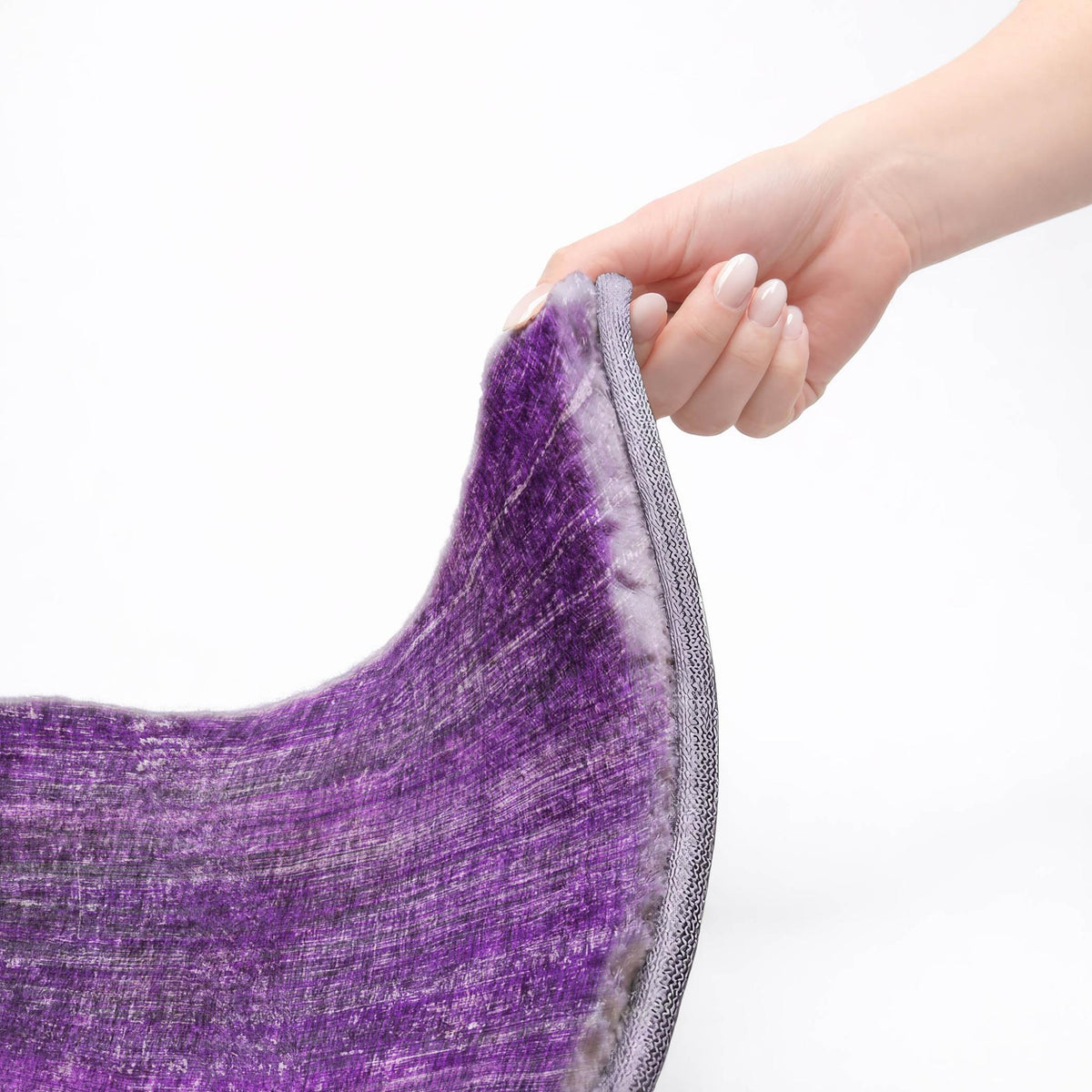 5' X 8' Purple And Gray Striped Shag Washable Area Rug With UV Protection - HomeRoots - Flyclothing LLC