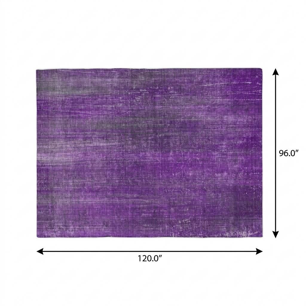 8' X 10' Purple And Gray Striped Shag Washable Area Rug With UV Protection - HomeRoots - Flyclothing LLC