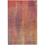 9' X 12' Red And Gold Striped Shag Washable Area Rug With UV Protection - HomeRoots - Flyclothing LLC