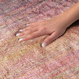 9' X 12' Red And Gold Striped Shag Washable Area Rug With UV Protection - HomeRoots - Flyclothing LLC
