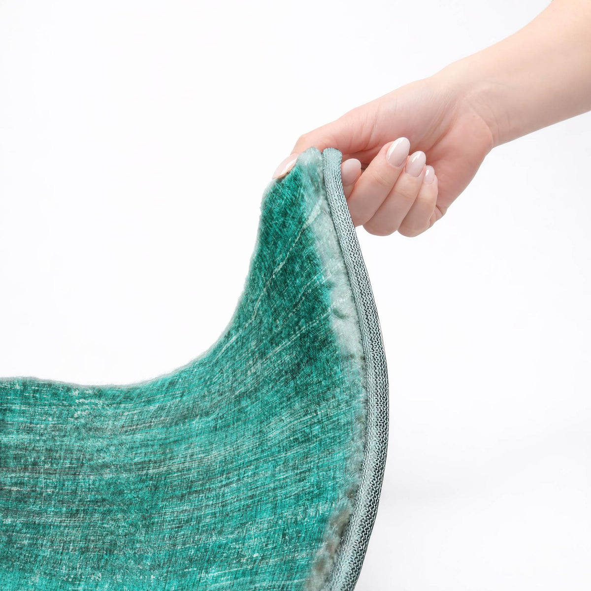 5' X 8' Teal And Gray Striped Shag Washable Area Rug With UV Protection - HomeRoots - Flyclothing LLC
