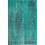 9' X 12' Teal And Gray Striped Shag Washable Area Rug With UV Protection - HomeRoots - Flyclothing LLC
