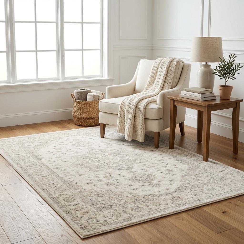 5' X 8' Green And Ivory Abstract Shag Washable Area Rug With UV Protection - HomeRoots - Flyclothing LLC