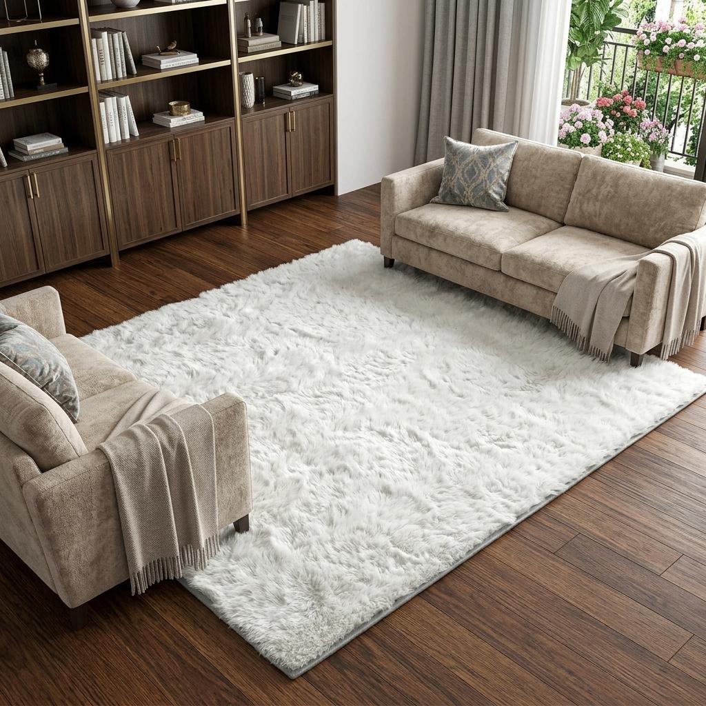 8' X 10' Green And Ivory Abstract Shag Washable Area Rug With UV Protection - HomeRoots - Flyclothing LLC