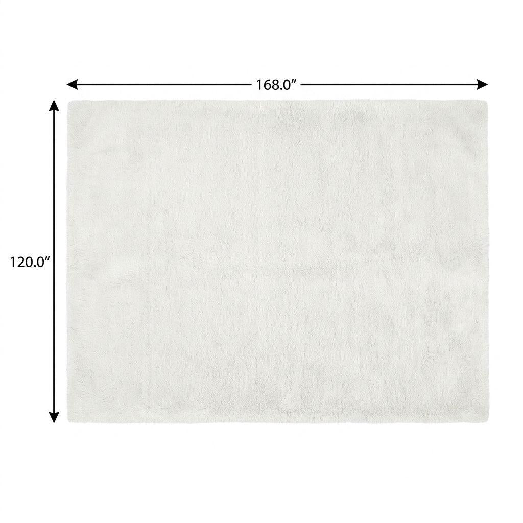 10' X 14' Green And Ivory Abstract Shag Washable Area Rug With UV Protection - HomeRoots - Flyclothing LLC