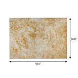 3' X 5' Beige And Ivory Abstract Shag Washable Area Rug With UV Protection - HomeRoots - Flyclothing LLC