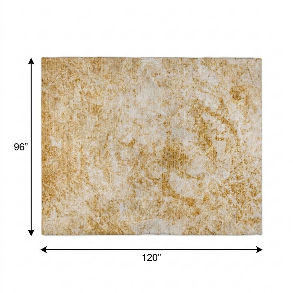 8' X 10' Beige And Ivory Abstract Shag Washable Area Rug With UV Protection - HomeRoots - Flyclothing LLC