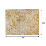 9' X 12' Beige And Ivory Abstract Shag Washable Area Rug With UV Protection - HomeRoots - Flyclothing LLC
