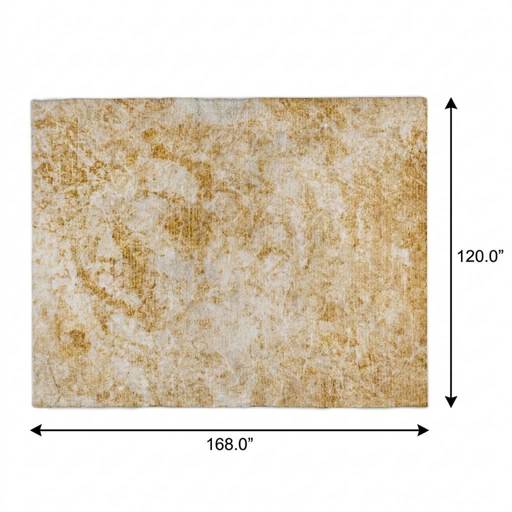 10' X 14' Beige And Ivory Abstract Shag Washable Area Rug With UV Protection - HomeRoots - Flyclothing LLC
