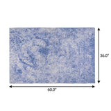 3' X 5' Blue And Ivory Abstract Shag Washable Area Rug With UV Protection - HomeRoots - Flyclothing LLC