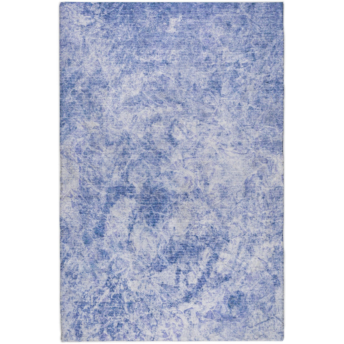 9' X 12' Blue And Ivory Abstract Shag Washable Area Rug With UV Protection - HomeRoots - Flyclothing LLC