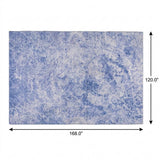 10' X 14' Blue And Ivory Abstract Shag Washable Area Rug With UV Protection - HomeRoots - Flyclothing LLC