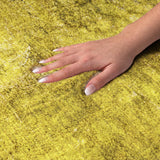 3' X 5' Gold And Gray Abstract Shag Washable Area Rug With UV Protection - HomeRoots - Flyclothing LLC