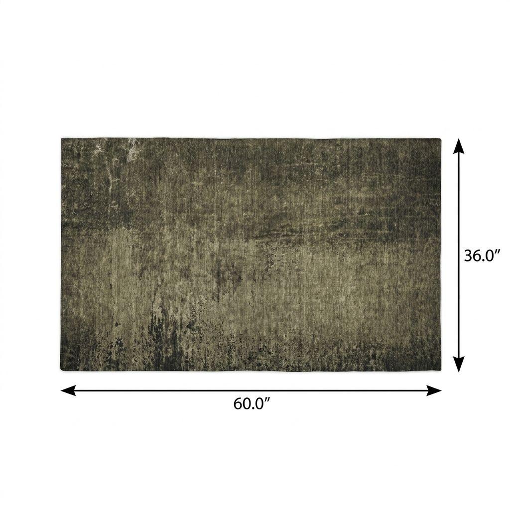 3' X 5' Gray And Charcoal Abstract Shag Washable Area Rug With UV Protection - HomeRoots - Flyclothing LLC