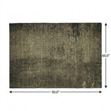 5' X 8' Gray And Charcoal Abstract Shag Washable Area Rug With UV Protection - HomeRoots - Flyclothing LLC