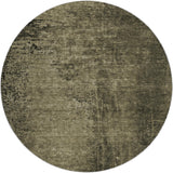 8' Gray And Charcoal Abstract Shag Washable Round Rug With UV Protection - HomeRoots - Flyclothing LLC