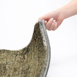 8' Gray And Charcoal Abstract Shag Washable Round Rug With UV Protection - HomeRoots - Flyclothing LLC
