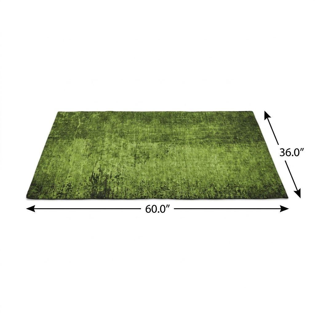 3' X 5' Green And Charcoal Abstract Shag Washable Area Rug With UV Protection - HomeRoots - Flyclothing LLC