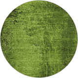 8' Green And Charcoal Abstract Shag Washable Round Rug With UV Protection - HomeRoots - Flyclothing LLC