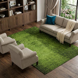 10' X 14' Green And Charcoal Abstract Shag Washable Area Rug With UV Protection - HomeRoots - Flyclothing LLC