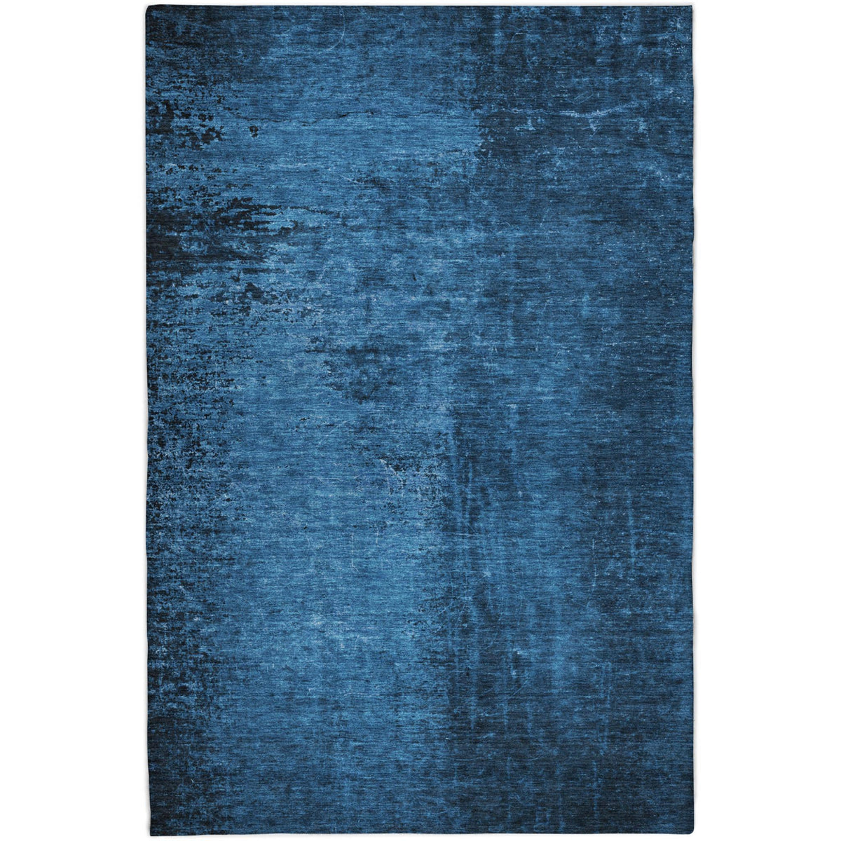 8' X 10' Navy Blue And Charcoal Abstract Shag Washable Area Rug With UV Protection - HomeRoots - Flyclothing LLC