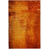 3' X 5' Orange And Charcoal Abstract Shag Washable Area Rug With UV Protection - HomeRoots - Flyclothing LLC