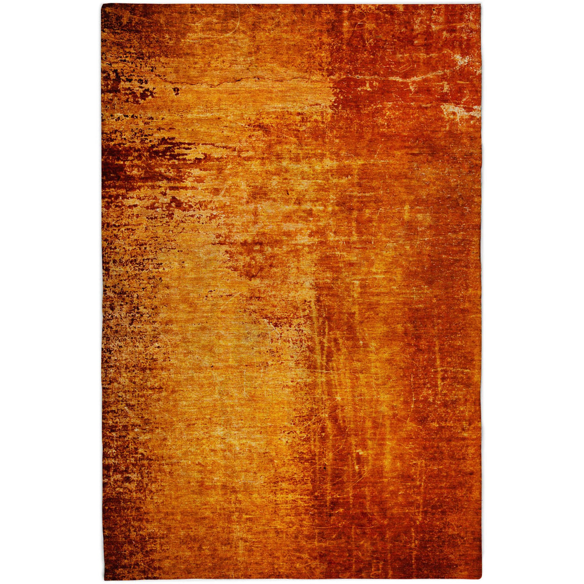 3' X 5' Orange And Charcoal Abstract Shag Washable Area Rug With UV Protection - HomeRoots - Flyclothing LLC
