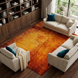 10' X 14' Orange And Charcoal Abstract Shag Washable Area Rug With UV Protection - HomeRoots - Flyclothing LLC
