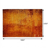 10' X 14' Orange And Charcoal Abstract Shag Washable Area Rug With UV Protection - HomeRoots - Flyclothing LLC