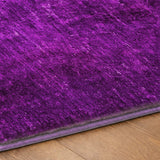 9' X 12' Purple And Charcoal Abstract Shag Washable Area Rug With UV Protection - HomeRoots - Flyclothing LLC