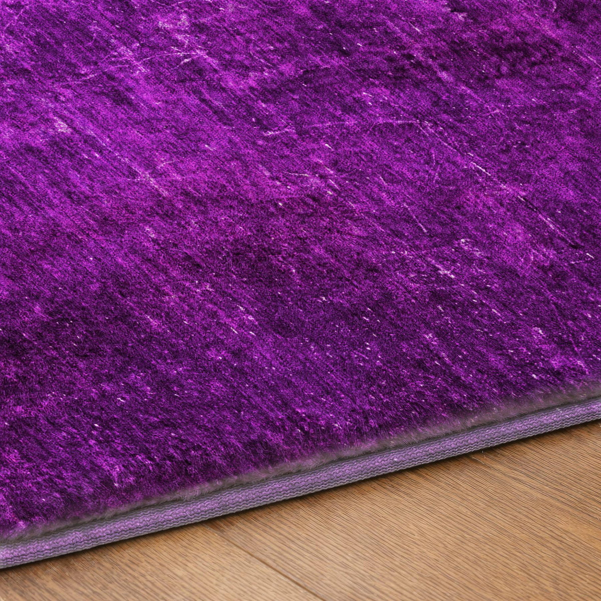 9' X 12' Purple And Charcoal Abstract Shag Washable Area Rug With UV Protection - HomeRoots - Flyclothing LLC