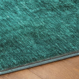 5' X 8' Teal And Charcoal Abstract Shag Washable Area Rug With UV Protection - HomeRoots - Flyclothing LLC